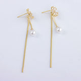 18K Plated Tassel Crystal Earrings For Women Drop Earring Party Jewelry