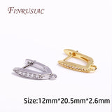 18K Zircon Earring Clasps for DIY Jewelry