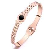 18K Titanium Steel Roman Watch Bracelet - Cold Wind Niche Sense