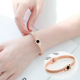 18K Titanium Steel Roman Watch Bracelet - Cold Wind Niche Sense