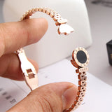 18K Titanium Steel Roman Watch Bracelet - Cold Wind Niche Sense