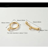 18k Copper-Clad OT Buckle for DIY Jewelry, Color-Preserving Finish