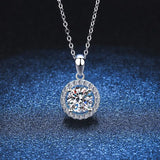 Cramozonite Pendant Simulated Diamond Necklace S925 Sterling Silver