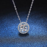 CT Cramozonite Pendant Simulated Diamond Necklace S925 Sterling Silver