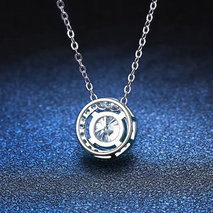 Cramozonite Pendant Simulated Diamond Necklace S925 Sterling Silver