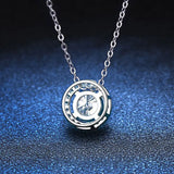 Cramozonite Pendant Simulated Diamond Necklace S925 Sterling Silver