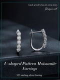 1CT Kramosan Stone Stud Women's Diamond Earrings S925 Silver Jewelry