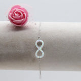Opal Infinity Bracelet with 925 Silver O Chain