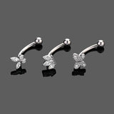 Sexy Zircon Belly Button Ring G23 Titanium Navel Piercing Body Jewelry
