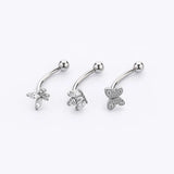 Sexy Zircon Belly Button Ring G23 Titanium Navel Piercing Body Jewelry