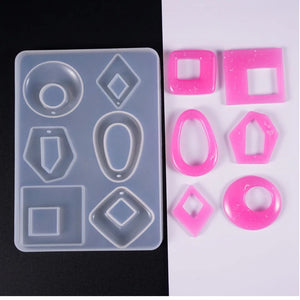 DIY Resin Liquid Silicone Mold for Earring Necklace Jewelry Making