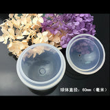 1PCS 60mm Round Sphere Silicone Molds for DIY UV Resin Crafts