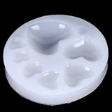 DIY Silicone Heart Shape Crystal Epoxy Mold 7 Holes Drop Mold