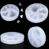 DIY Silicone Heart Shape Crystal Epoxy Mold 7 Holes Drop Mold