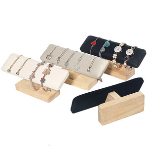 Vintage PU Leather Bracelet chain Watch T-Bar Rack Display Stand Holder