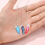 Cartoon Love Couple Pendant Necklace BFF Friendship Jewelry