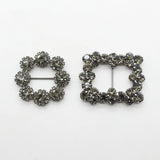 2-pc Czech Rhinestone Button Set for Jewelry and Clothing