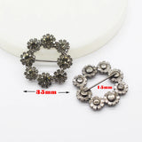 2-pc Czech Rhinestone Button Set for Jewelry and Clothing