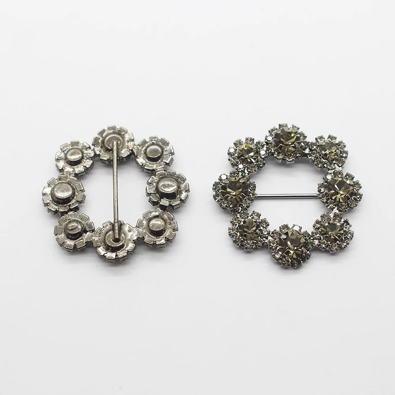 2-pc Czech Rhinestone Button Set for Jewelry and Clothing