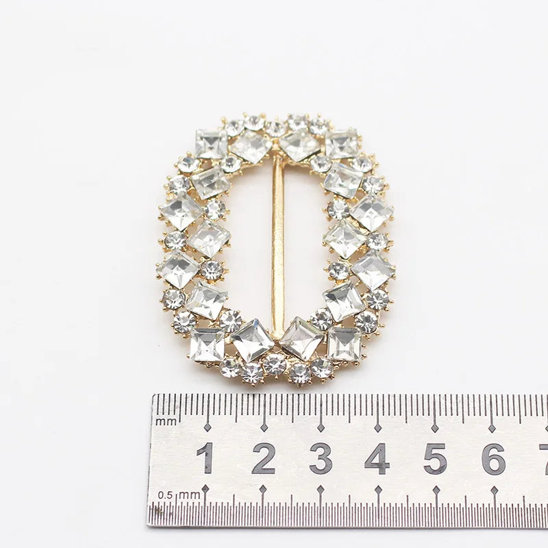 Rectangular Slider Acrylic Button Crystal Decoration for Wedding Curtain
