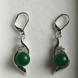 Noble 10mm Green Jades Earrings