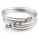 Yellow Wire Mesh Hand Bangle Charm Bracelet Jewelry For Women