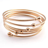 Yellow Wire Mesh Hand Bangle Charm Bracelet Jewelry For Women