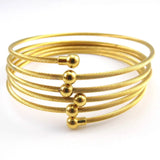 Yellow Wire Mesh Hand Bangle Charm Bracelet Jewelry For Women