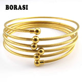 Yellow Wire Mesh Hand Bangle Charm Bracelet Jewelry For Women
