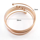 Color Twist Wire Mesh Hand Bangle Multilayer Charm Bracelet