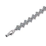 Gold-Color Bracelet with Crystal Zircons, 5BRW-32