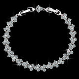 Gold-Color Bracelet with Crystal Zircons, 5BRW-32
