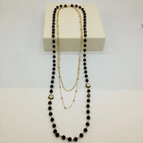 Enamel Camellia Long Necklace for Women