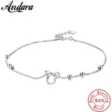 925 Silver Anklet Woman Miki Pendant Silver Anklet Summer Style