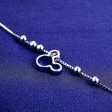 925 Silver Anklet Woman Miki Pendant Silver Anklet Summer Style