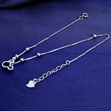 925 Silver Anklet Woman Miki Pendant Silver Anklet Summer Style