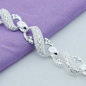 925 Sterling Silver Chinese Dragon Chain Bracelets For Men Jewelry Male