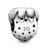 S925 Silver 20th Anniversary Charm for Bracelet