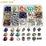 Natural Stone Beads Charms for Jewelry Making DIY Bracelet Craft Kit