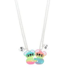 Colorful Raccoon Pendant Necklace BFF Friendship Kids Jewelry Gift