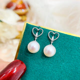 Heart Earrings DIY Pearl Components Accessory