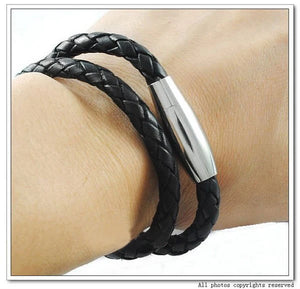 Leather Bracelet Rock Punk Jewelry Gift For Party Wrap Bangel WL013