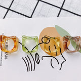 Acrylic Resin Square Ring Set Transparent Ladies Travel