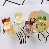 Acrylic Resin Square Ring Set Transparent Ladies Travel