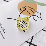 Acrylic Resin Square Ring Set Transparent Ladies Travel