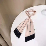 Vintage Silk Scarf Hair Tie Headdress Bow