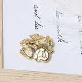 14K Plated Pearl Shell Flower Brooch Scarf Buckle Accessory