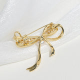 14K plated pearl shell bowknot brooch costume jewelry