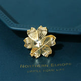 14K Plated Natural Pearl Ins Fine Brooch Costume Jewelry