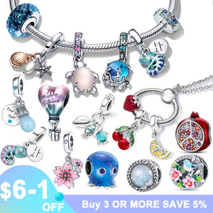 Silver 925 Padlock Dangle Charms for Pendant Necklace